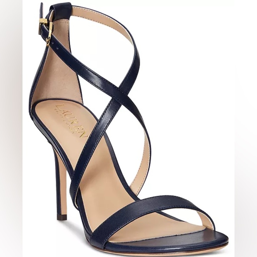 Ralph Lauren Midnight Blue Strappy Heels